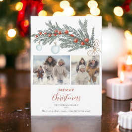 Cartão De Festividades Vermelho-verde-russo, Feliz Natal 3 fotos