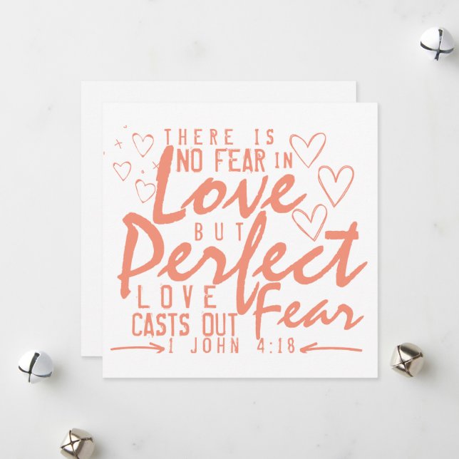 Cartão De Festividades Versículo Bíblico do Dia dos Namorados: 1 João 4:1 (Frente/Verso In Situ)