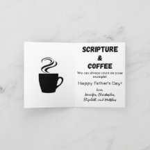 Versículo da Bíblia do Dia dos Pais Café e Escritu