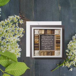 Cartão De Festividades Verso da Bíblia de quadro humilde personalizável p