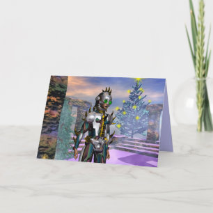 CARTÃO DE FESTIVIDADES VÉSPERA DE ANO NOVO DE UM CIBORGUE