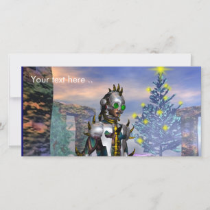 CARTÃO DE FESTIVIDADES VÉSPERA DE ANO NOVO DE UM CIBORGUE