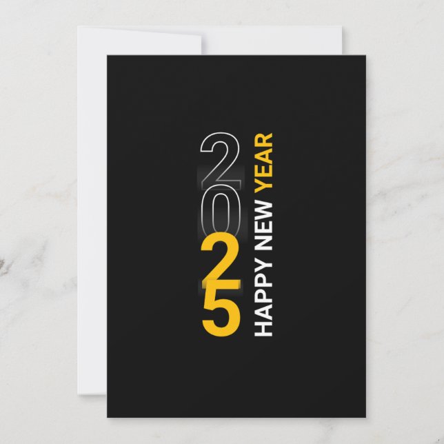 Cartão De Festividades VÉSPERA DE ANO NOVO GREETINGS 2025 - Placa branca  (Frente)