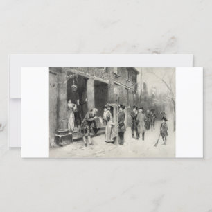 Cartão De Festividades Véspera de Natal no Colonial Times