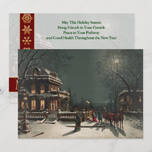 Cartão De Festividades Véspera de Natal - Viagem Personalizada de Natal
