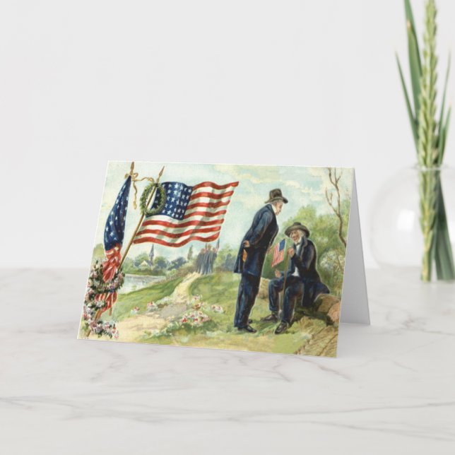 Cartão De Festividades Veteranos da Igreja de Sinalizador dos EUA (Frente)