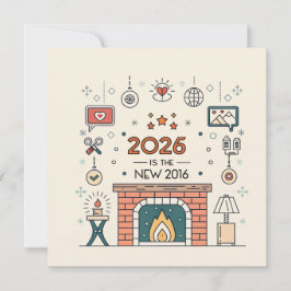 Cartão De Festividades Vetor de Cultura Aconchegante 2026 É o Novo 2016