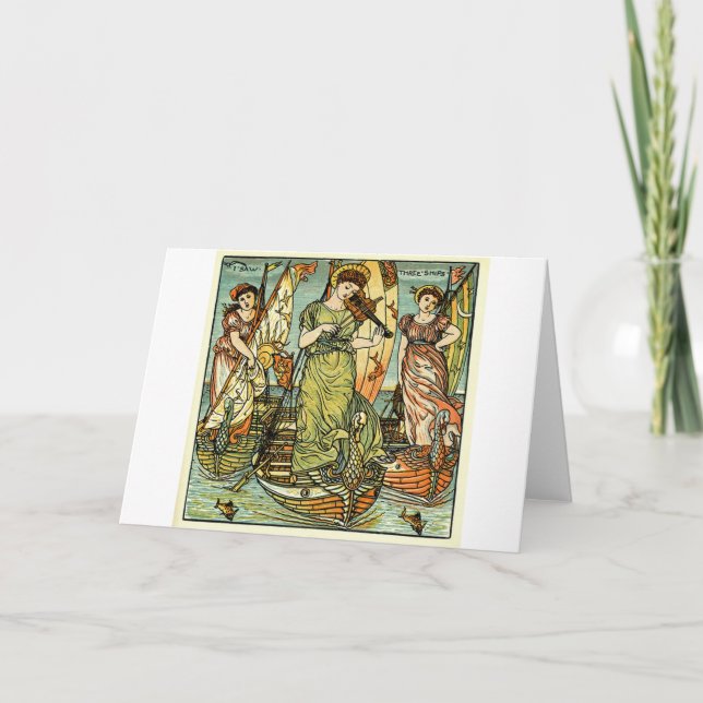 Cartão De Festividades Vi Três Navios (Frente)