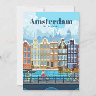 Cartão De Festividades Viagem Art Viagem Para Amsterdã