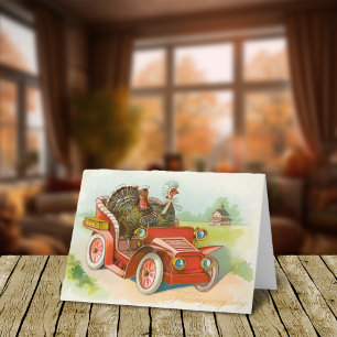 Cartão De Festividades Viagem de Ação de Graças