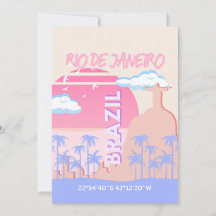 Cartão De Festividades Viagem de Arte do Brasil no Rio de Janeiro