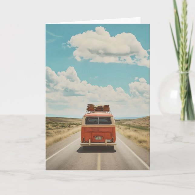 Cartão De Festividades Viagem de câmara (Frente)