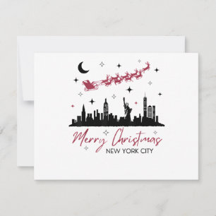 Cartão De Festividades Viagem de Natal para Nova York, Feliz Natal Nova 