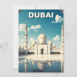 Cartão De Festividades Viagem de UAE da Grande Mesquita de Dubai