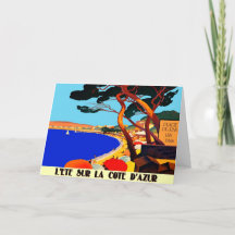 Viagem do francês de Cote d'Azur do vintage