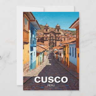 Cartão De Festividades Viagem do Peru Cusco