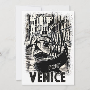 Cartão De Festividades Viagens vintage Veneza Itália Cartão-postal Retro-