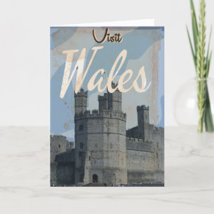 Cartão De Festividades Viagens vintage Wales