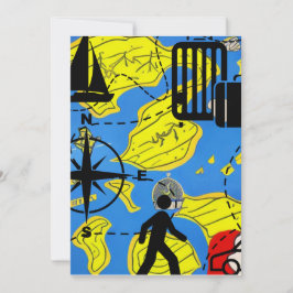 Cartão De Festividades Viajante do Mundo