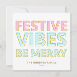 Cartão De Festividades Víblias Festivas Coloridas Modernas Sejam Tendênci