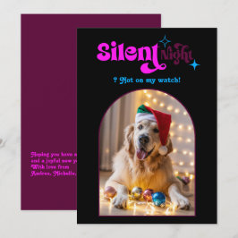 Cartão De Festividades Vibrações Retrô Divertidas Foto de Natal Retrô de 