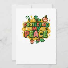 Cartão De Festividades Vibrante Fé de Natal “Protegendo Minha Paz”