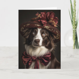 Cartão De Festividades Victoran Border Collie Natal