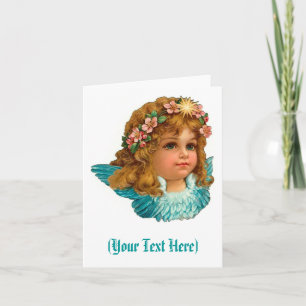 Cartão De Festividades Victorian Angel Vintage Floral Easter