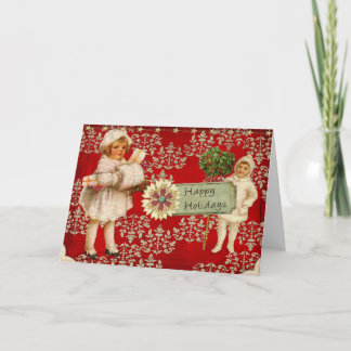 Cartão De Festividades Victorian boas festas