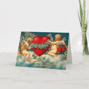 Cartão De Festividades Victorian Cherub Valentine Card