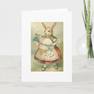 Cartão De Festividades Victorian Newborn Easter Bunny Easter Card