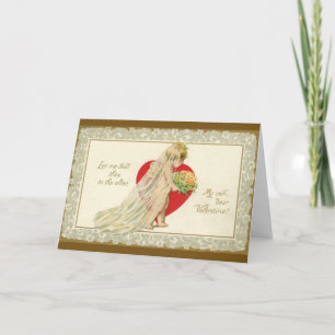 Cartão De Festividades Victorian Wedding Proposal Valentine Greeting Card