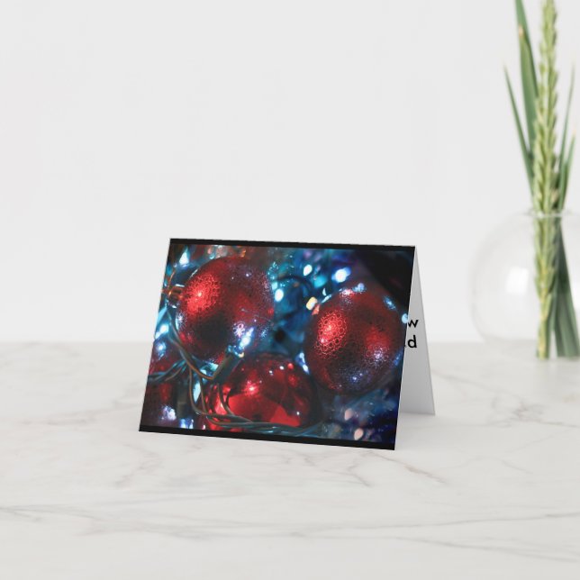 Cartão De Festividades Vida enfeites de natal estática 2016 (Frente)