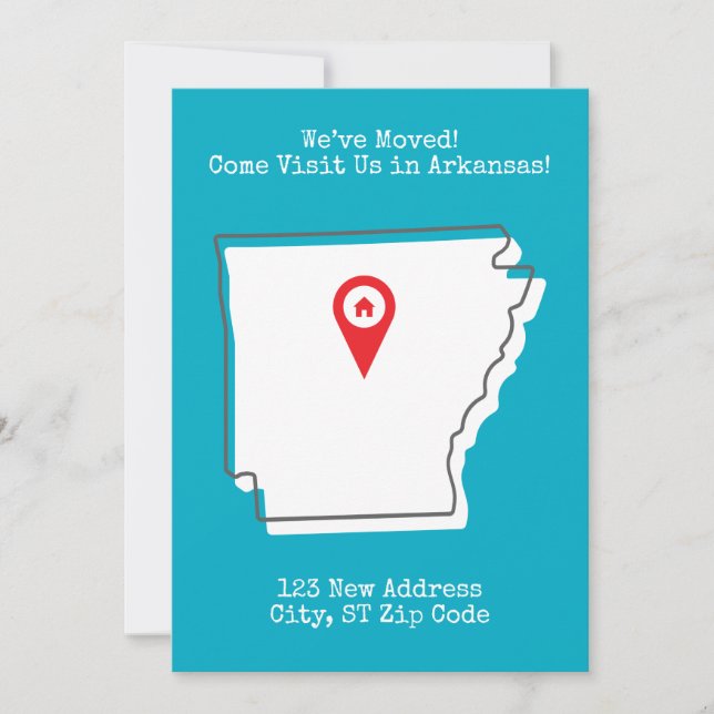 Cartão De Festividades Viemos visitar-nos no lançamento do Arkansas (Frente)