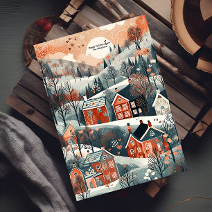 Cartão De Festividades Vila Cozy de Woodland