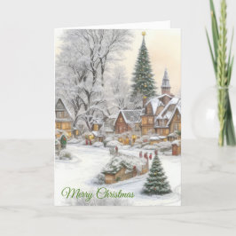 Cartão De Festividades Vila de Natal