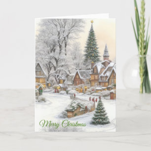 Cartão De Festividades Vila de Natal