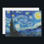 Cartão De Festividades Vincent Van Gogh é a Noite Estrelada<br><div class="desc">Mergulhe na beleza hipnotizante da Noite Estrelada de Vincent Van Gogh com esta impressão de arte reprodutiva de alta qualidade. Possuir uma história artística e deixar o brilhantismo da obra-prima de Van Gogh iluminar os seus arredores.</div>