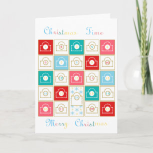 Cartão De Festividades Vintage Advent Calendar Personalize