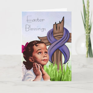 Cartão De Festividades Vintage African American Child Easter Card