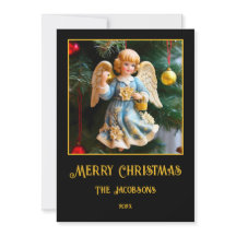 Vintage Angel Christmas Photo Card