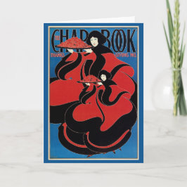 Cartão De Festividades Vintage Art Nouveau Chap Book Ação de Graças