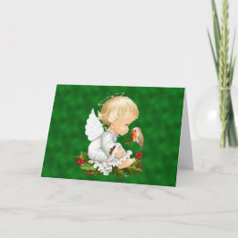 Cartão De Festividades Vintage Baby Christmas Angel