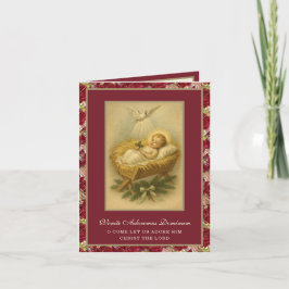 Cartão De Festividades Vintage Baby Jesus Religious Christmas Photo