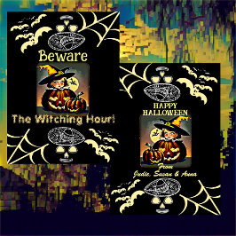 Cartão De Festividades Vintage Beware A Hora de Testemunhar Freaken Hallo