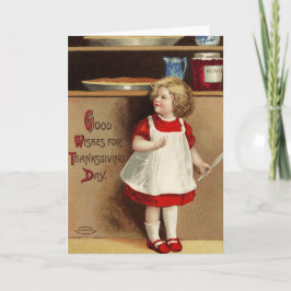 Cartão De Festividades Vintage Boa Vontade Para Ação De Graças