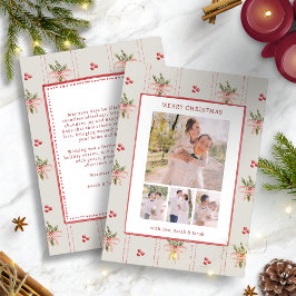 Cartão De Festividades Vintage Botanical Christmas Card