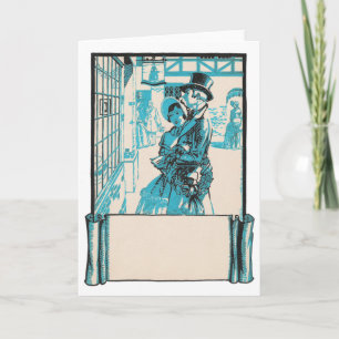 Cartão De Festividades Vintage Bourgeoise, Casal de Natal Comprado