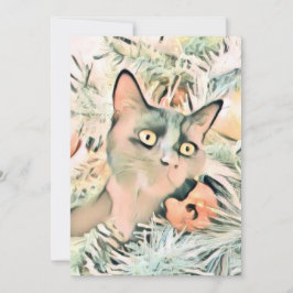 Cartão De Festividades Vintage Cachorro de Natal Cachorro