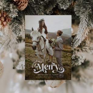 Cartão De Festividades Vintage casada e Feliz recém-casada